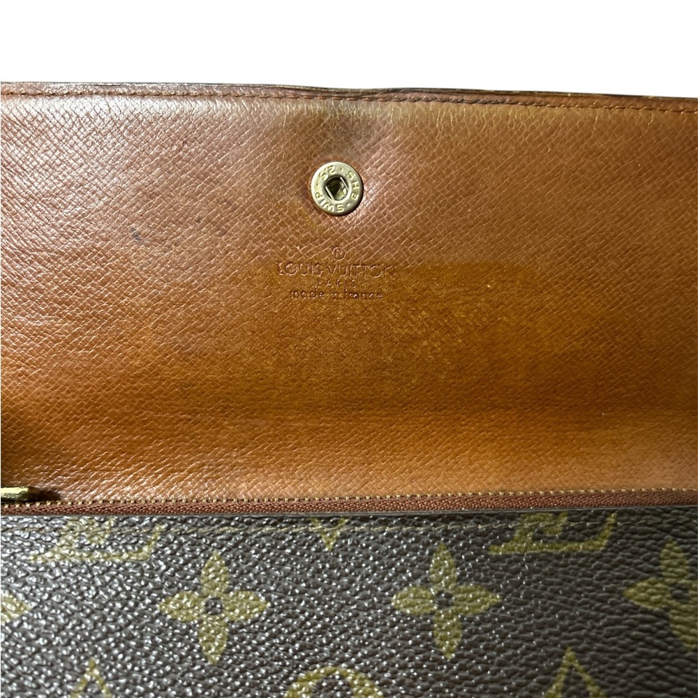 Louis Vuitton Monogram Sarah Long Wallet Snap Closure Vintage Made In France - Picture 4 of 9